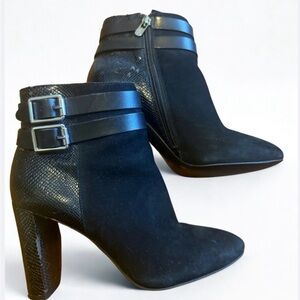 Antonio Melani: Elegant Black Leather Ankle Boots